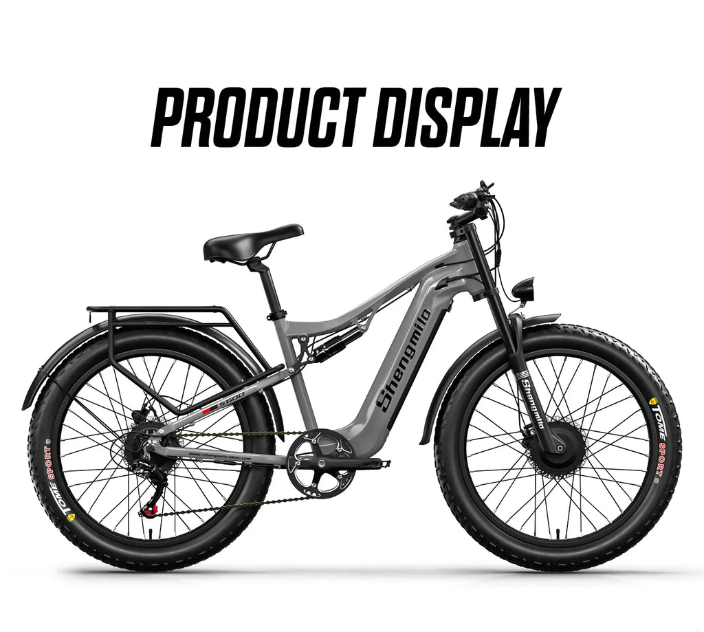 Shengmilo S600 Adult 2000W Men's E-Mountain ebike with Two Motors, 48V17.5AH840WH Battery,26 Inch Wide Tyre Men's Electric Bike