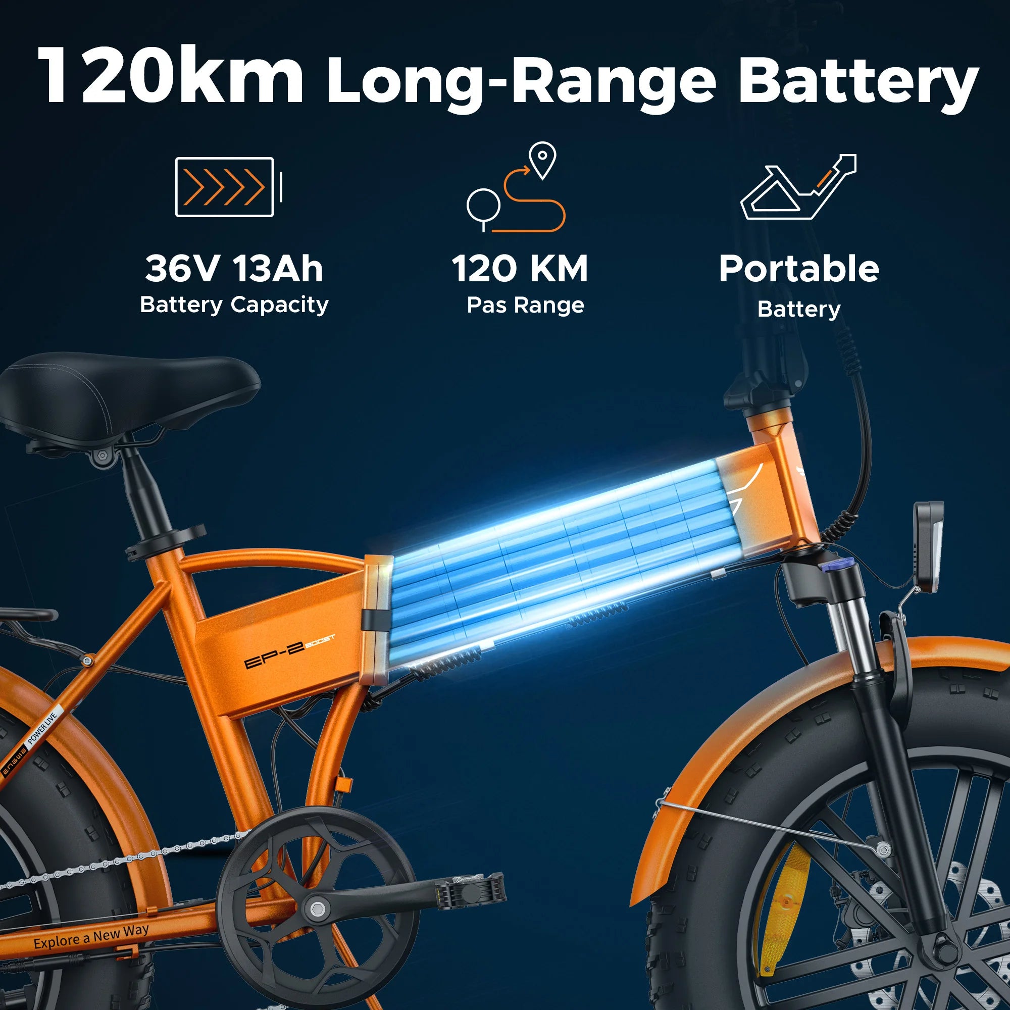 Dropshipping EU/UK Warehouse ENGWE EP-2 Boost 48V13Ah 25km/h Electric Bicycle 250W Fat Tire Mountain Electric Bike