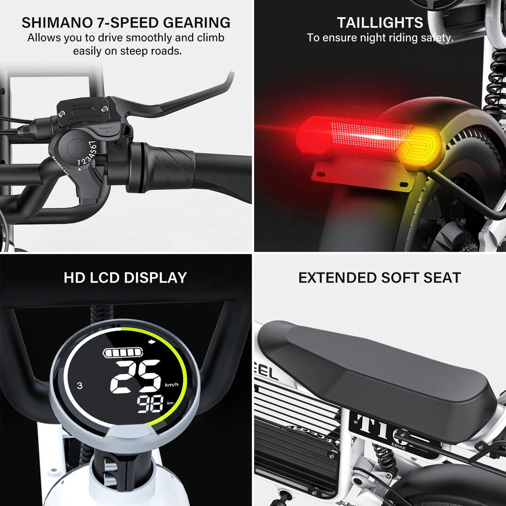 COSWHEEL T16 City Electric Bike EU US Ready Stock Cheap Electrically Mountain Road Fatbike Fat Tire Ebike Electric Bike Factory