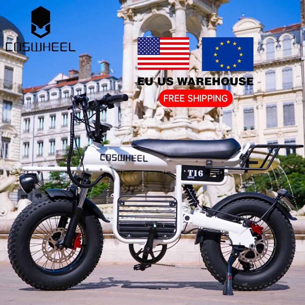 COSWHEEL T16 City Electric Bike EU US Ready Stock Cheap Electrically Mountain Road Fatbike Fat Tire Ebike Electric Bike Factory