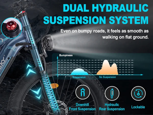 FREESKY M520 Electric cycle 1200W Motor 48V 41AH Battery 61 KM/H Speed 26 * Fat is Tow