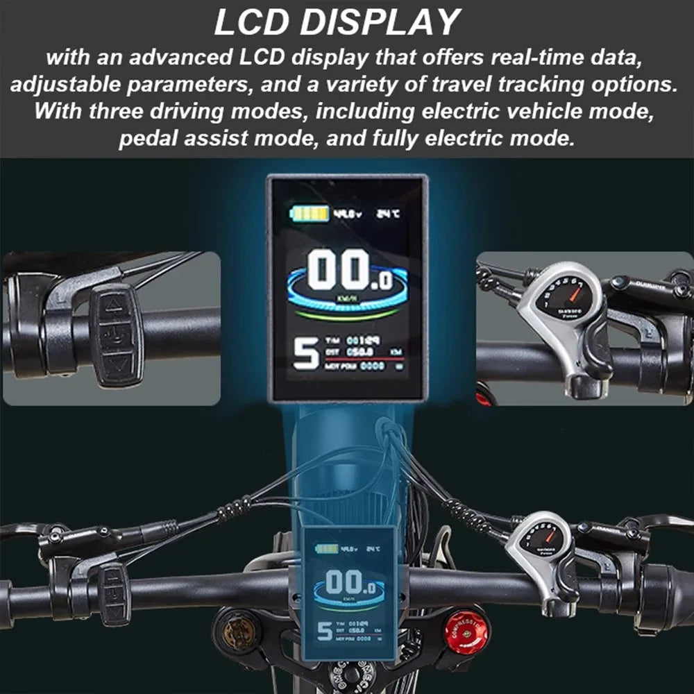 ORZEL K17 Electric bicycle 2000W Dual Motor 26" 45KM/H Speed 120KM Range 25Ah Battery
