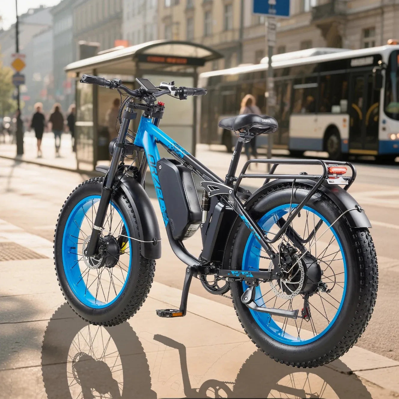 ORZEL K17 Electric bicycle 2000W Dual Motor 26" 45KM/H Speed 120KM Range 25Ah Battery
