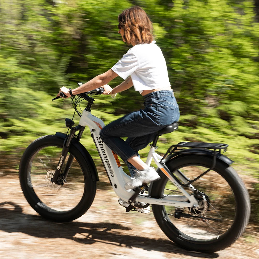 Shengmilo MX06 E bike 500W Adult Electric bicycle 48V17.5AH City E-bike 26 Inch Fat Tire Electric Bike Men's E-Mountain Bicycle