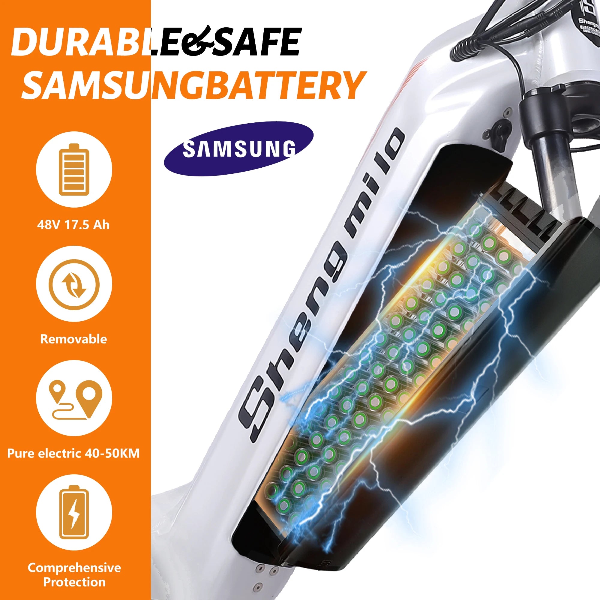 Shengmilo MX06 E bike 500W Adult Electric bicycle 48V17.5AH City E-bike 26 Inch Fat Tire Electric Bike Men's E-Mountain Bicycle