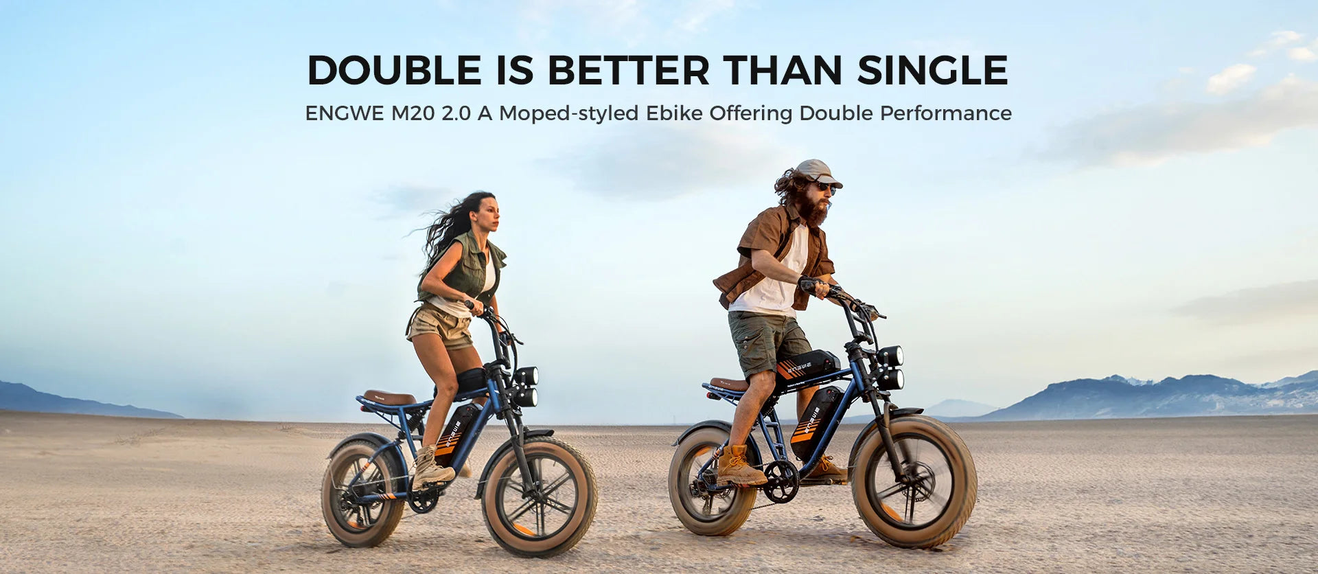 ENGWE M20 2.0 Electric Bicycle 750W Motor 52V15.6AH Mountain E-bike Off-road Electric Motorcycle 20*4.0 Fat Tire Electric Bike