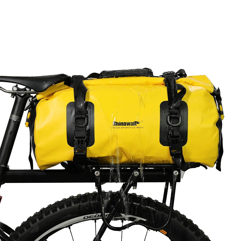 NNEOBA 20L Waterproof Bike Pannier Bag Rear Trunk Saddle Bag Yellow