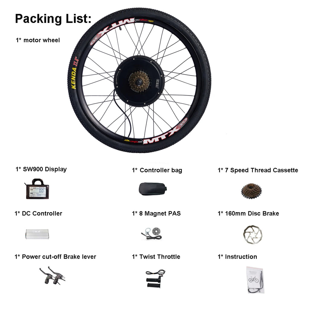 ΚΙΤ ΜΕΤΑΤΡΟΠΗΣ ΠΟΔΗΛΑΤΟΥ 48V battery 26in 27.5in 29inch e-bike 48V 1000W - 1500W
