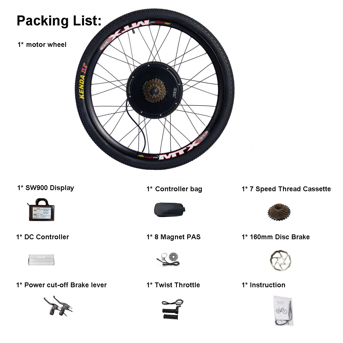 ΚΙΤ ΜΕΤΑΤΡΟΠΗΣ ΠΟΔΗΛΑΤΟΥ 48V battery 26in 27.5in 29inch e-bike 48V 1000W - 1500W