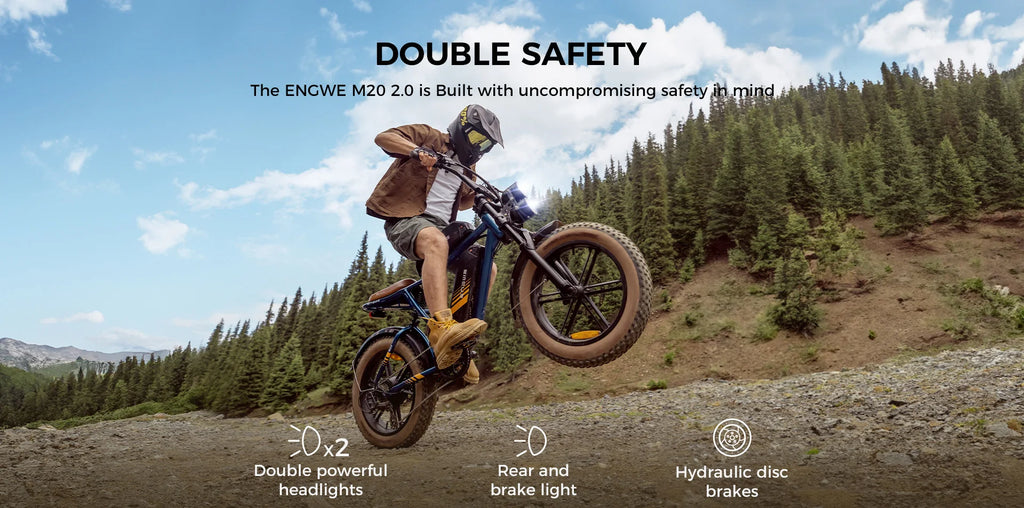 ENGWE M20 2.0 Electric Bicycle 750W Motor 52V15.6AH Mountain E-bike Off-road Electric Motorcycle 20*4.0 Fat Tire Electric Bike