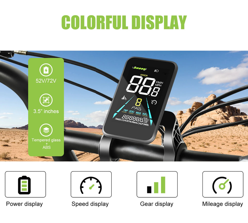 ebike conversion Kit 52V 2000W ebike kit 72V 3000W Rear Motor Wheel Hub Motor 1.75- 3.0Tire Electric Bicycle Bike Conversion Kit