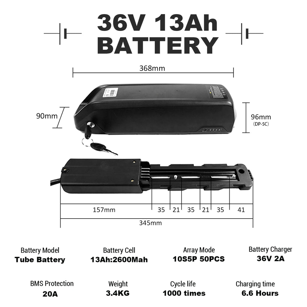 Tongsheng TSDZ16 1000W TSDZ8 48V 750W TSDZ2B 250W 350W Torque Sensor Mid Drive Motor Kit ebike Conversion Kit with 35Ah Battery