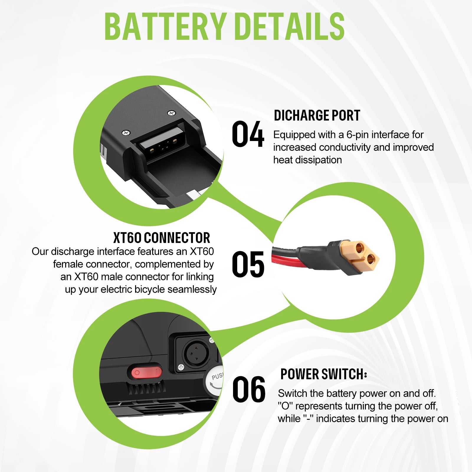 EBike Battery 36V 48V 52V Hailong 30A BMS Electric Bicycle Downtube Lithium Battery Pack For 1500W 1000W 750W 500W 250W Motor