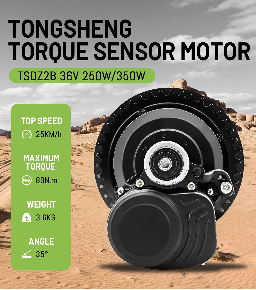 Tongsheng TSDZ16 1000W TSDZ8 48V 750W TSDZ2B 250W 350W Torque Sensor Mid Drive Motor Kit ebike Conversion Kit with 35Ah Battery