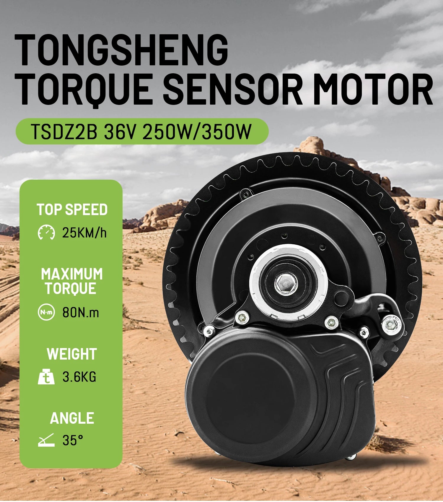 Tongsheng TSDZ16 1000W TSDZ8 48V 750W TSDZ2B 250W 350W Torque Sensor Mid Drive Motor Kit ebike Conversion Kit with 35Ah Battery