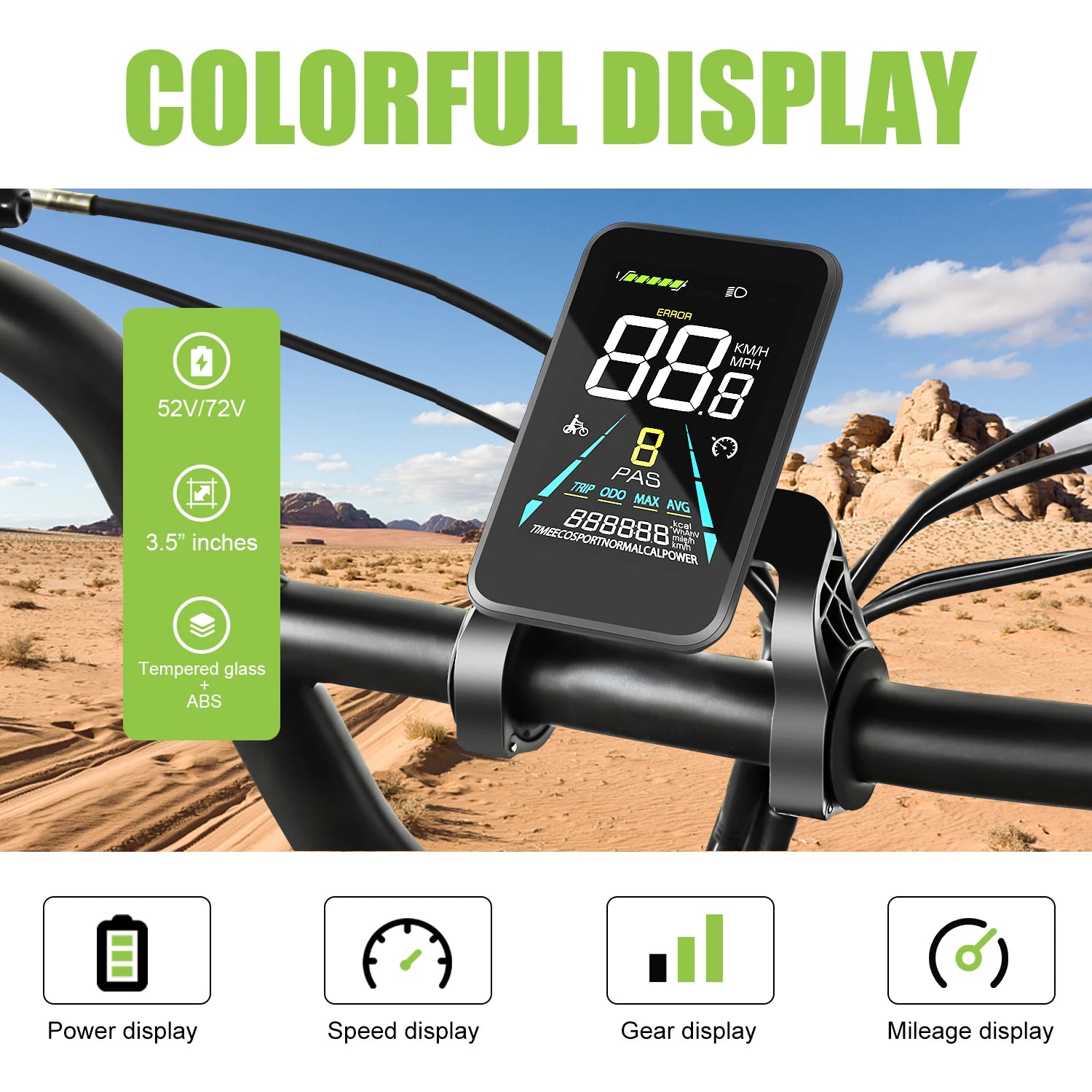 ebike conversion Kit 52V 2000W ebike kit 72V 3000W Rear Motor Wheel Hub Motor 1.75- 3.0Tire Electric Bicycle Bike Conversion Kit