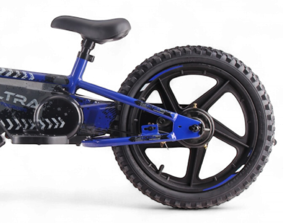 24 Volt Electric Balance Bike With 16 Inch Wheels, Electric Motor - Blue