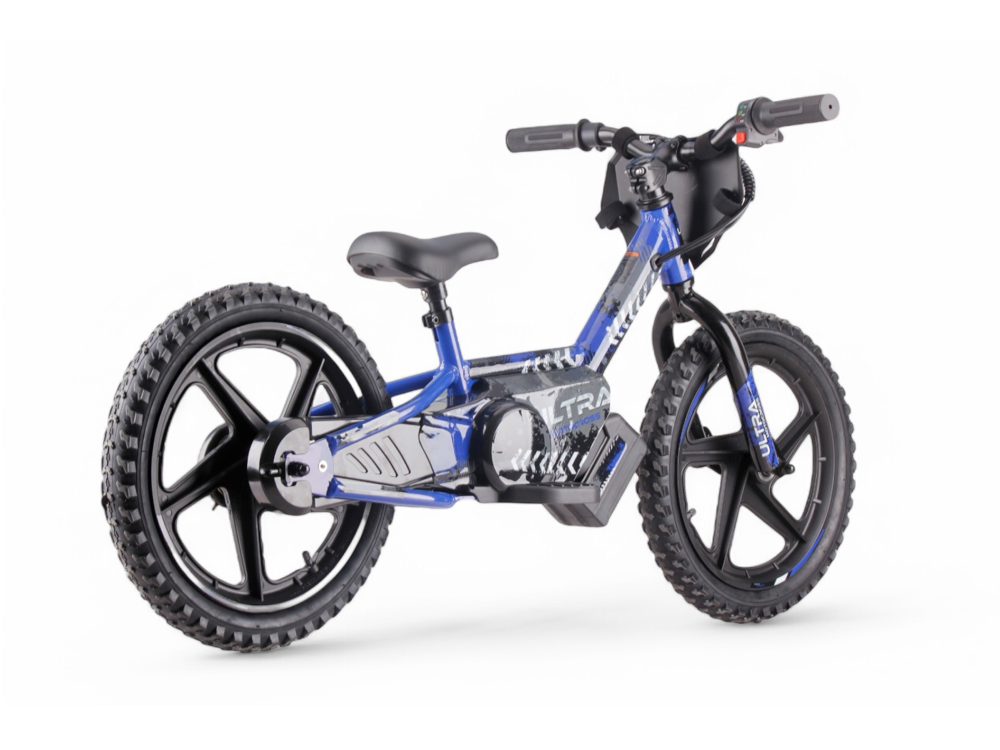 24 Volt Electric Balance Bike With 16 Inch Wheels, Electric Motor - Blue