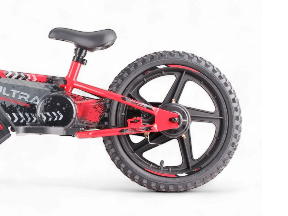 24 Volt Electric Balance Bike With 16 Inch Wheels, Electric Motor - Red