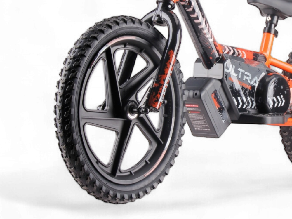 24 Volt Electric Balance Bike With 16 Inch Wheels, Electric Motor - Orange