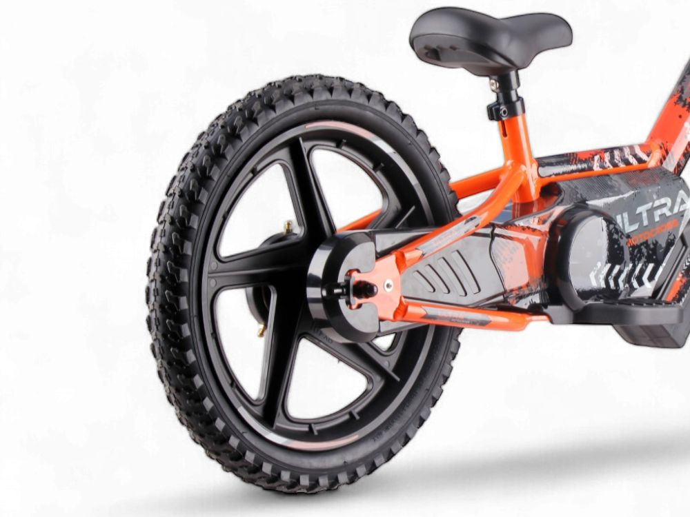 24 Volt Electric Balance Bike With 16 Inch Wheels, Electric Motor - Orange