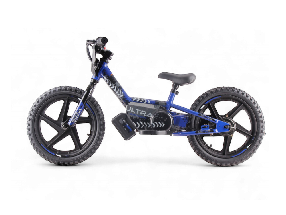 24 Volt Electric Balance Bike With 16 Inch Wheels, Electric Motor - Blue