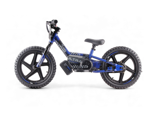 24 Volt Electric Balance Bike With 16 Inch Wheels, Electric Motor - Blue
